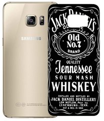 Чорний чохол на Galaxy S7 edge Джек Деніелс