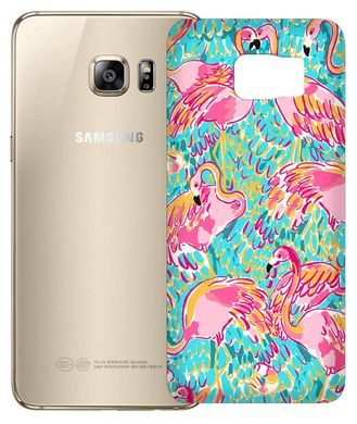 Рисованный фламинго чехол для для Galaxy S7 edge