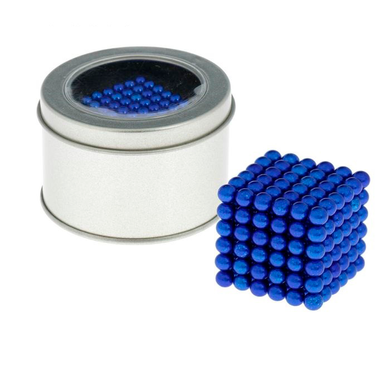 Синий неокуб антистрессовые магниты 216 шариков 5 мм