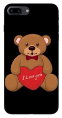 Чохол накладка з Ведмедиком на iPhone 8 plus I love you