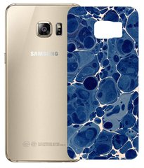 Синий чехол с принтом на заказ для Samsung G935