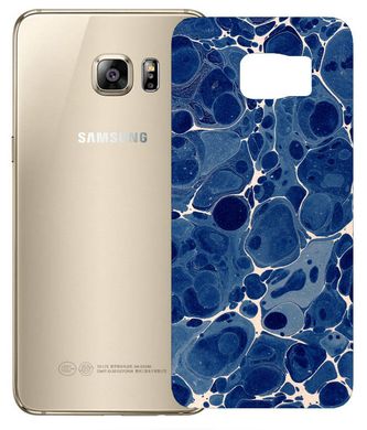Синий чехол с принтом на заказ для Samsung G935