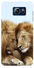 Чехол со Львами на Samsung Galaxy S7 Бирюзовый