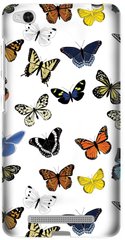 Белый бампер для Xiaomi Redmi 3 с бабочками