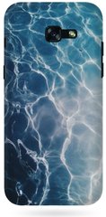 Голубой бампер на Galaxy A5 17 Текстура воды