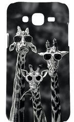 Бампер для Samsung j700 - жирафы в очках