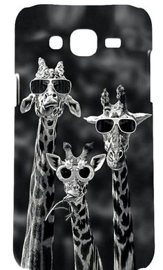 Бампер для Samsung j700 - жирафи в окулярах