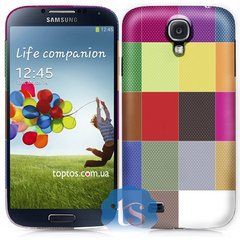 Яркий бампер для Galaxy S4 Текстура квадратов