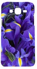 Фиолетовый чехол Самсунг Джи7 - Ирисы