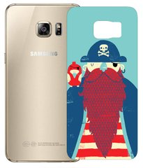 Голубой чехол на Samsung G935 Пират