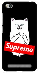 Бампер с логотипом Суприм для Xiaomi Redmi 5a Котик факи