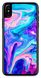 Чехол силиконовый с текстурой красок для iPhone 10 / Х