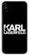 Черный чехол для iPhone 10 / X Логотип Karl Lagerfeld