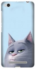 Накладка с милым котиком Xiaomi Redmi 3 голубая