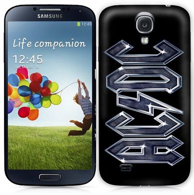 Чехол накладка с логотипом AC / DC на Samsung Galaxy S4 Черный