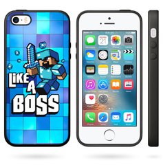 Чохол Minecraft Like a boss для iPhone 5 / 5s / SE