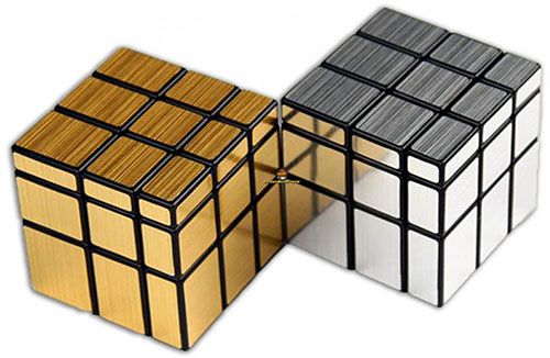 Золотой зеркальный кубик рубик QiYi mirror cube 3x3 gold