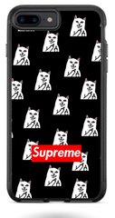 Чехол Supreme с котиками для iPhone 8+