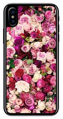 Яркие розы силиконовый бампер для iPhone XS