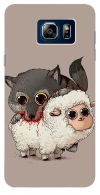 Волк и овечка милые животные бампер для Galaxy S7 SM-G930F