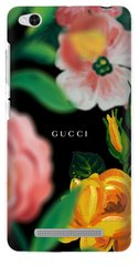 Чорний чохол з квітами для Ксяомі (Xiaomi) Redmi 4a Gucci