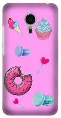 Чехол накладка со сладостями на Meizu M3 Note Розовый
