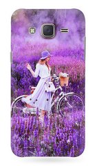 Фиолетовый чехол для Samsung galaxy j5 2015 Цветочное поле