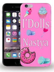 Чехол с именем Настя на iPhone 6 / 6s Розовый