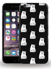 Черный бампер стикер для iPhone 6 / 6s Котик факи