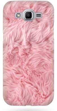 Чохол з Текстурою хутра на Samsung Galaxy j2 prime Рожевий