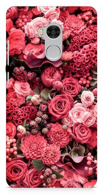 Червоний чохол з квітами для Xiaomi Redmi 4 prime 32 Gb