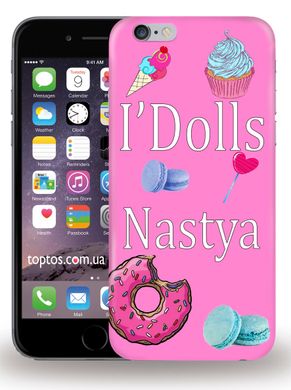 Чехол с именем Настя на iPhone 6 / 6s Розовый