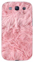 Розовый чехол для Samsung Galaxy S3 Текстура меха