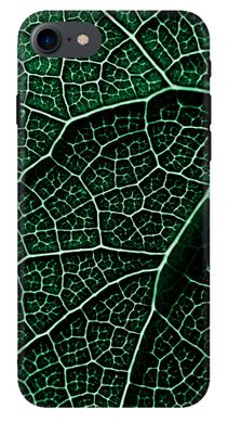 Накладка с Текстурой листа на iPhone ( Айфон ) 7 plus Зеленая