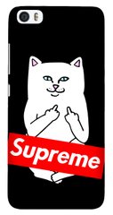 Котик Суприм чехол на Xiaomi Mi5 пластиковый черный
