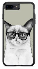 Сірий чохол для iPhone 7 plus Сумний котик