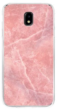 Рожевий бампер для Galaxy G7 2017 Текстура мармуру