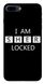 Черный чехол с надписью на iPhone 7 plus I am sher locked