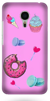 Рожевий чохол Meizu MX6 пончики цукерки