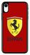 Червоний чохол для iPhone XR Логотип Ferrari