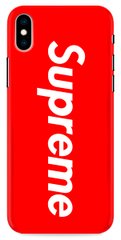 Червоний чохол для iPhone XS Max Логотип Supreme