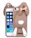 Силиконовый коричневый кролик Moschino iPhone 5 / 5s / SE