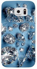 Блакитний чохол на Samsung g920 Діаманти