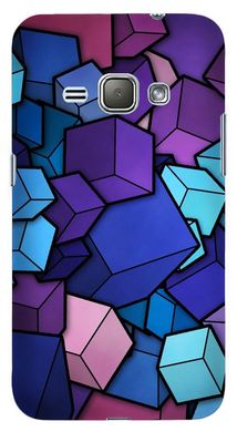 Абстрактный бампер Samsung Galaxy J1 2016 фиолетовый