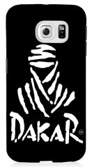 Черный чехол на Samsung Galaxy S6 Логотип Дакар