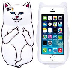 Кот з факами iPhone 5c силікон