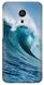 Блакитний чохол з Морською хвилею на Meizu M3s