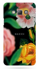 Пластиковый чехол "GUCCI" для телефона Samsung Galaxy A3 - "GUCCI Flowers"