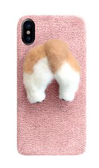 Собачка вельш коргі з силікону накладка для iPhone X