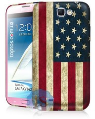 Защитный бампер с флагом USA для Samsung Note 2 N7100